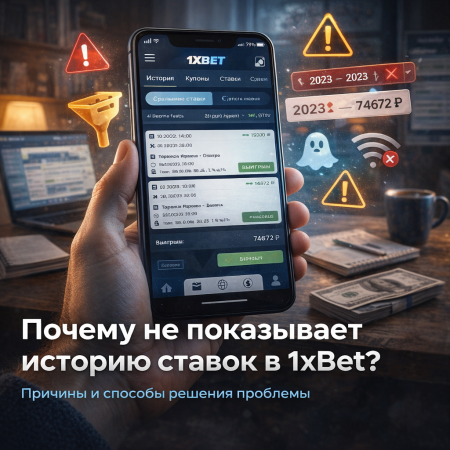 Почему в 1xbet не показывает историю ставок